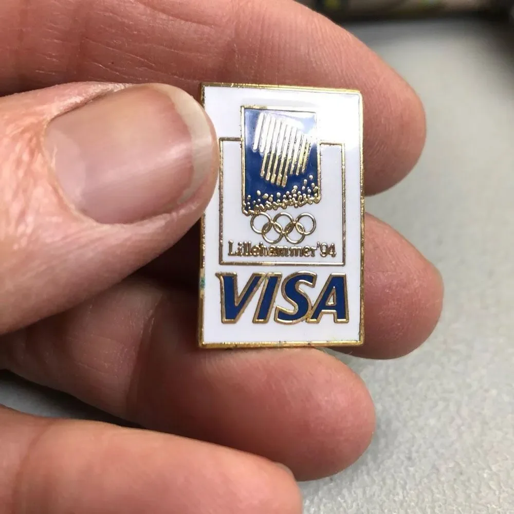 Pin, Visa Lapel Pin, Tie Tack, vintage, rare, 1994